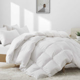The warm comforter is covered in beautiful tones of white. A valuable element in your bedding décor, let this white comforter add a touch of classic intrigue to your bedding space.