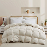 All-Season Medium Warmth White Goose Down Comforter with Premium Fabric