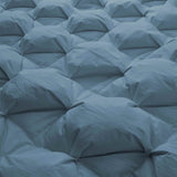 The organic cotton fabric cover comforter is brushed in the serene tones of Castle Blue. Bring an elevated level of warmth and fluffy comfort to your abode with this perfect weight comforter for a relaxing sleep experience.