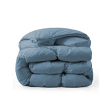 The organic cotton fabric cover comforter is brushed in the serene tones of Castle Blue. Bring an elevated level of warmth and fluffy comfort to your abode with this perfect weight comforter for a relaxing sleep experience.