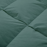 All Season 100% Cotton White Goose Feather Down Comforter with Pinch Pleat Design