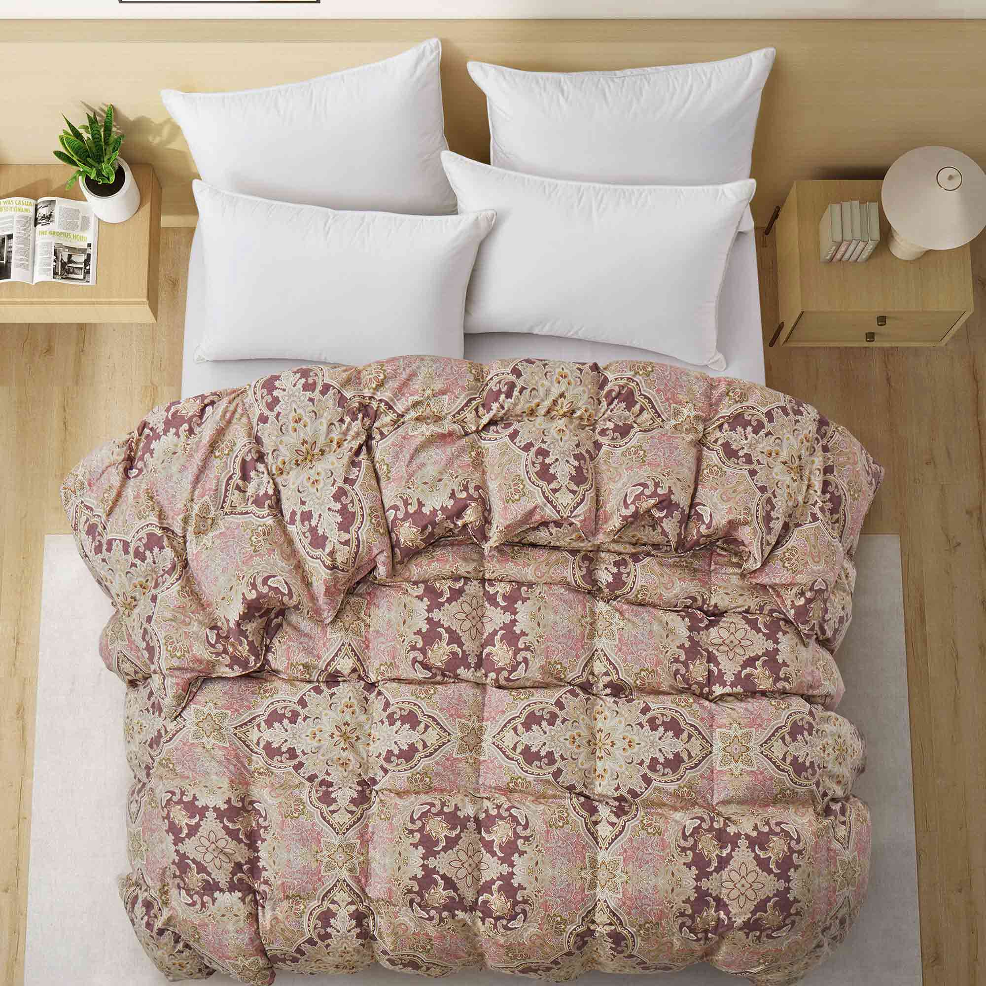 The Paisley pattern, inspired by the Tree of Life, symbolizes good luck and prosperity, while also bringing a subtle elegance to your bedroom.
