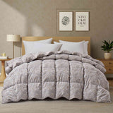 Elevate your bedding with the elegant Paisley Pattern Goose Feather & Down Comforter, designed with a soft microfiber shell for a smooth, cozy feel. The intricate paisley print adds a sophisticated touch to your bedroom, while the breathable feather and down fill provides lightweight warmth for comfortable sleep in every season.