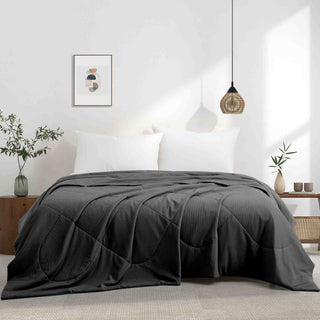 What is the best down alternative comforter when it comes to a blissful sleep experience? Our dark grey comforter in a darker tone is one of the best to achieve unparalleled comfort.