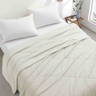 The down alternative comforter is brushed in the solid colors of white. Add a touch of freshness to your bedroom with this white comforter.