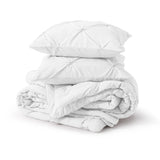 3 Piece Pintuck Pinch Pleat Comforter Set, Bedding Set for All Season