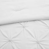 3 Piece Pintuck Pinch Pleat Comforter Set, Bedding Set for All Season