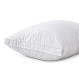 Set of 2 Premium Medium-Firm Goose Feather Down Bed Pillow with Gusset