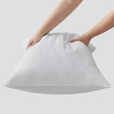 Set of 2 Premium Goose Feather Down Bed Pillows with 300TC Cotton Cover