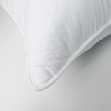 Set of 2 Premium Goose Feather Down Bed Pillows with 300TC Cotton Cover