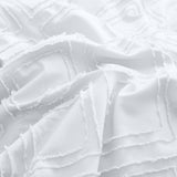 Tufted Clipped Jacquard Geometric Oversized Duvet Cover & Pillowcase Set