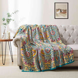 The beautiful blanket for your couch comes in the colorful shades and patterns of sunflowers. Welcome mirth and happiness to your living space with this bed throw blanket in Sunflower style.