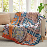 The gorgeous piece incorporates exquisite patchwork designs featuring flowers, paisleys, and scenes from nature. This plush blanket brings the beauty of old times to your bedroom.