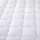 Quilted Fitted Mattress Pad, Elastic Stretches up to 18 Inches Deep, Pillow Top Mattress Cover - White