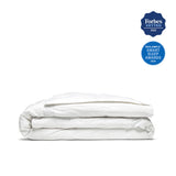 The lightweight summer comforters are brushed in the solid colors of white. Revel in a cloud of comfort in your modern bedroom design with this down blanket.