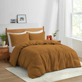 This luxury bedding set is enveloped in bold, earthy hues of Umber. With this duvet cover set, you can bring the mirth of nature to your personal space.