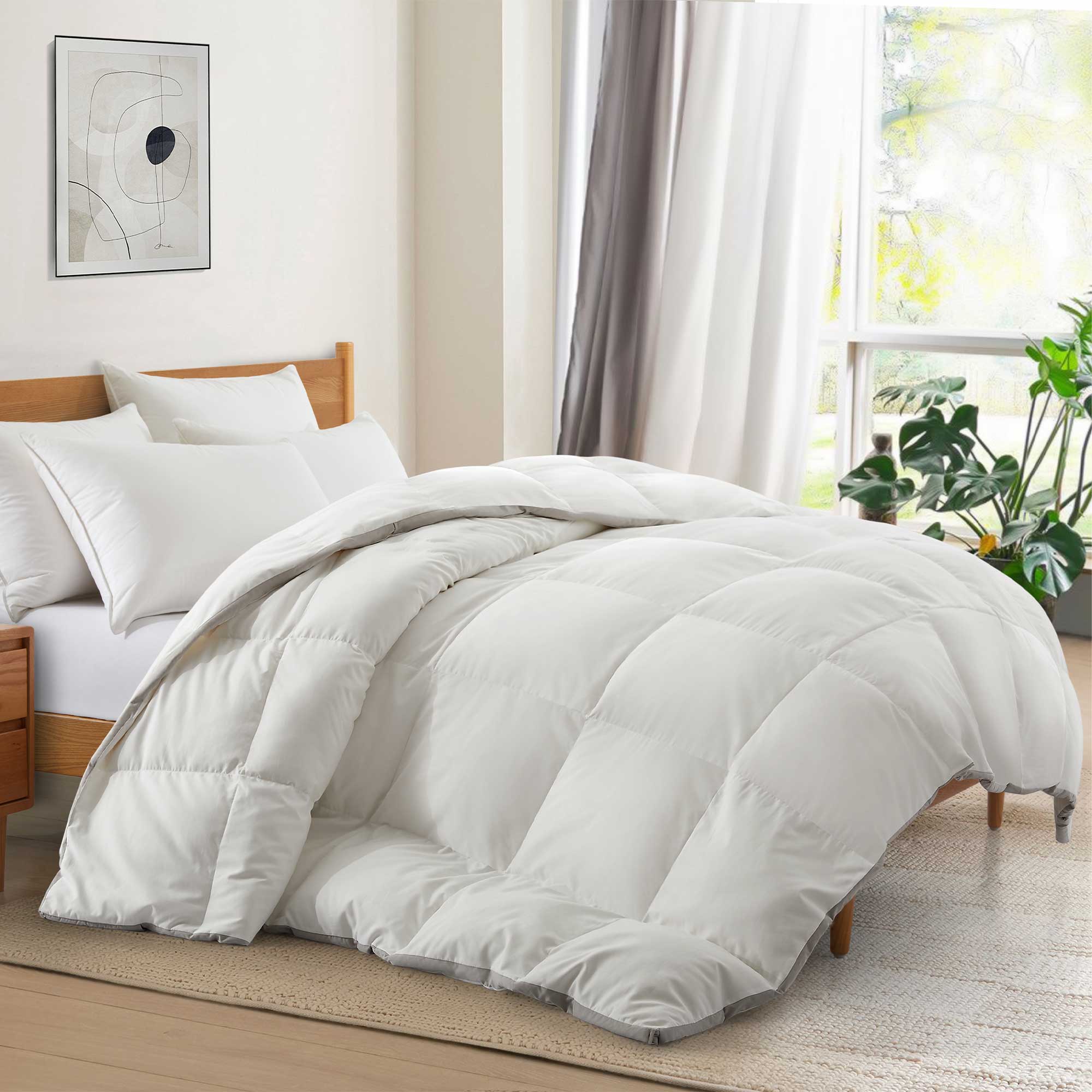All Seasons Goose Feather and Down Weighted Comforter