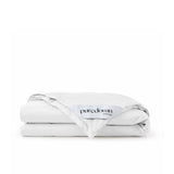 Woven Stripe Down Blanket, folded with the puredown selected label visible, displayed on a white background.