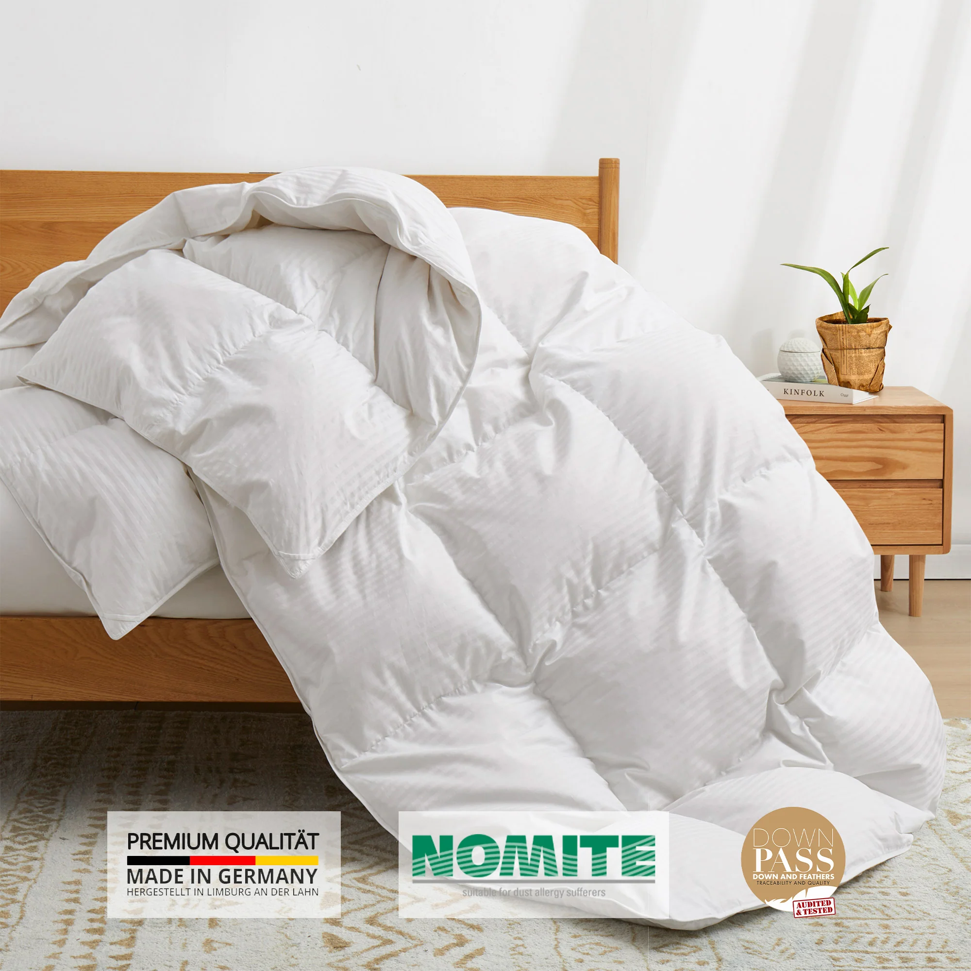 Made in Germany 800 Fill Power European White Down Comforter Puredown