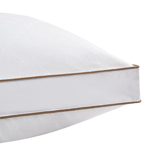puredown® Goose Feathers and Down Pillow for Sleeping Gusseted Bed Pillows, King, Set of 2