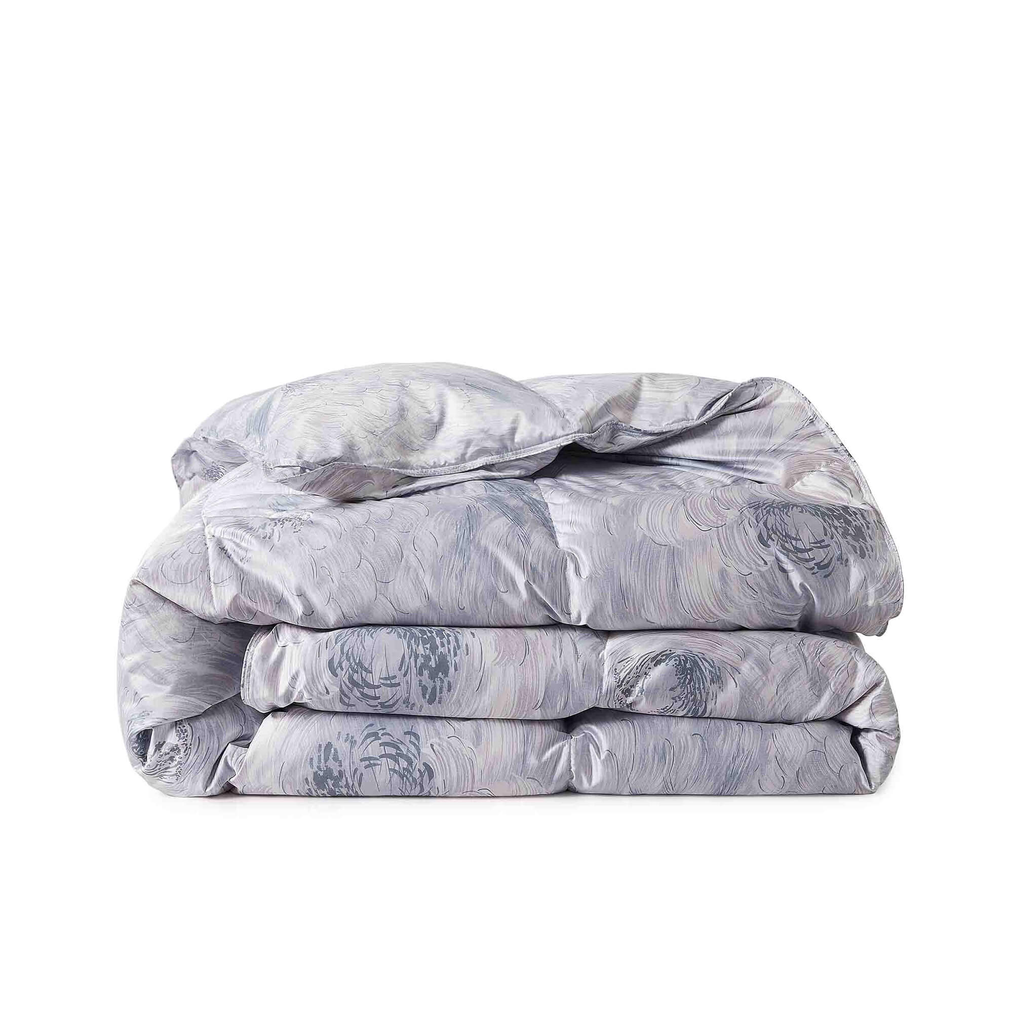 All Season Silk Covered White Goose Down Comforter