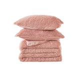 Bring a touch of romance to cold nights with the 3-Piece Plush Reversible Faux Fur Comforter Set in Pale Blush. The gentle pink shade enhances your décor, while plush faux fur and smooth microfiber keep you warm and comfortable