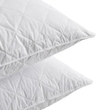 2 Pack Hotel Quality Goose Feather Bed Pillows for Side & Back Sleepers
