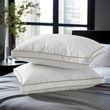 Set of 2 Premium Goose Feather Down Bed Pillow
