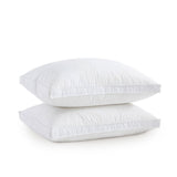 2 Pack Organic Cotton Down Feather Pillows for Back and Side Sleepers
