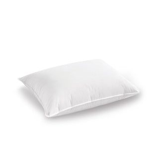 Made with down in pillows with feathers, this german down feather pillow is covered in crisp white hues. Add a touch of classic intrigue to your bedspace with this down feather pillow in white.