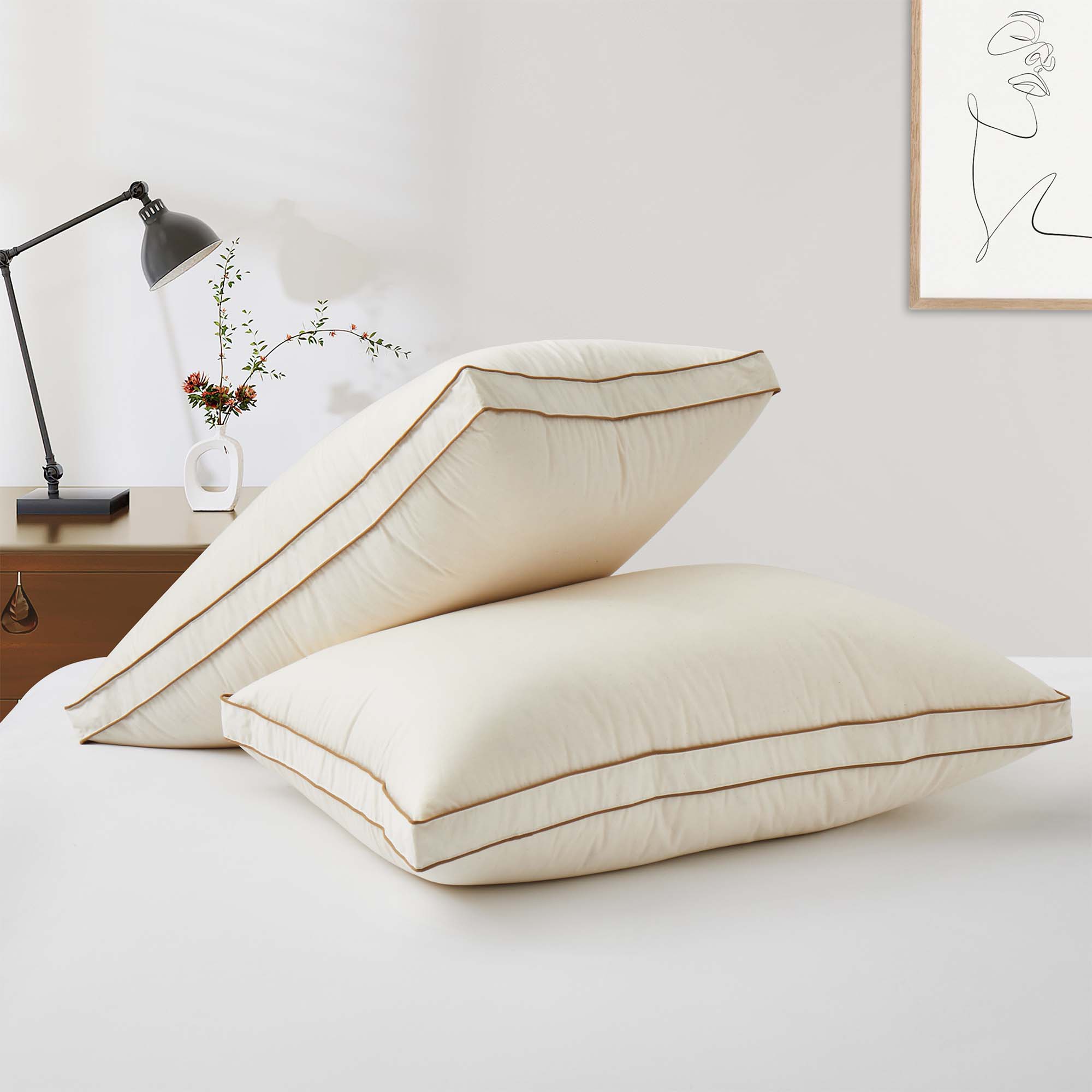 Engineered in Germany to deliver superior sleep comfort and an elevated loft, this pillow is thoughtfully designed to ensure optimal spinal alignment and provides ample neck support. It is an ideal choice for side sleepers, effectively reducing pressure points to enhance comfort during sleep.