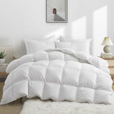 The warm comforter is covered in beautiful tones of white. A valuable element in your bedding décor, let this white comforter add a touch of classic intrigue to your bedding space.