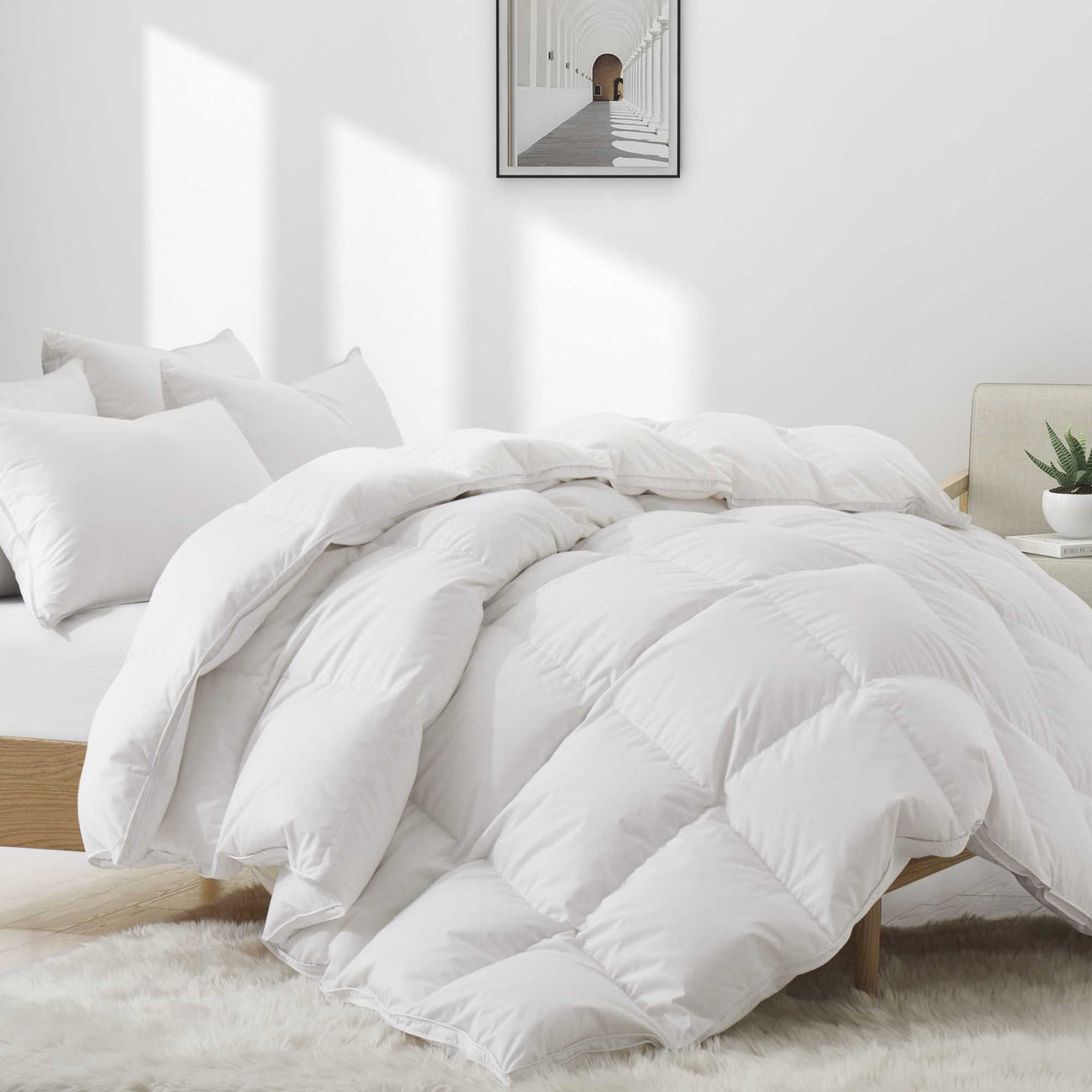 Made in Germany 800 Fill Power European White Down Comforter Puredown