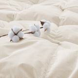 All Season Organic Cotton Down Comforter - 100% Natural, Chemical-Free, Medium Warmth Duvet Insert