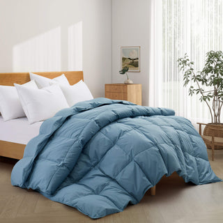All Season Organic Cotton Comforter Filled with Down and Feather Fiber