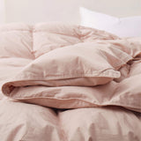 Soft, romantic, and endlessly cozy, our Smoke Rose Organic Cotton Down Comforter is a dream come true for anyone who loves gentle hues and feminine touches. The dusty pink shade adds subtle charm to your space, while the lightweight organic cotton shell and natural down and feather fiber fill offer breathable, all-season warmth. Perfect for layering or using on its own, this pink organic comforter is as stylish as it is sustainable.