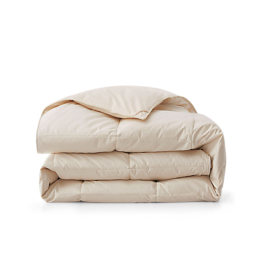 All Season Organic Cotton Down Comforter Pillow Bundle