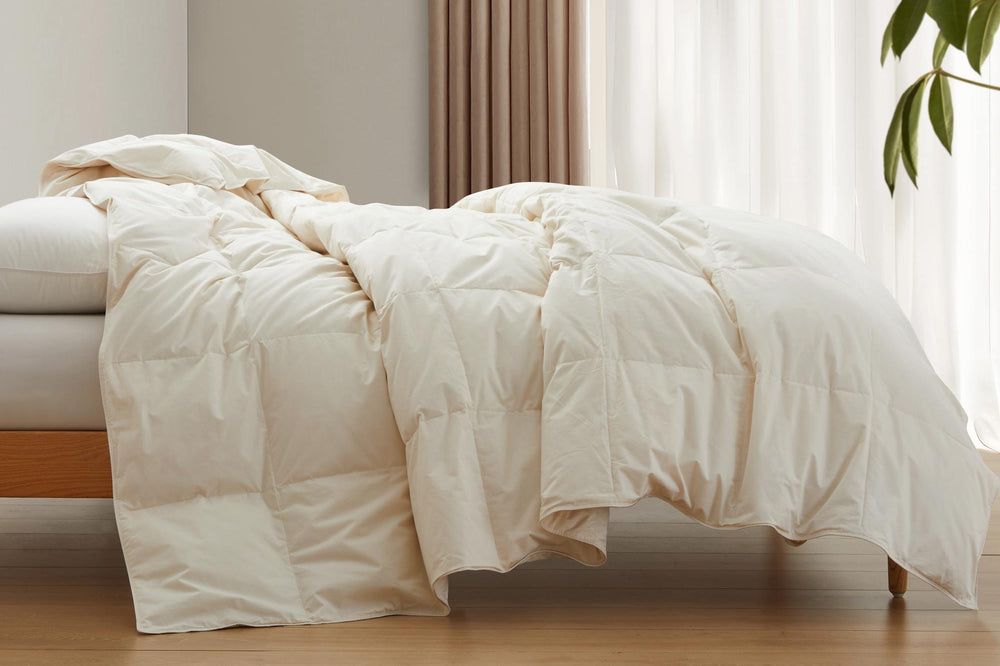 Lightweight Organic Cotton Feather Down Comforter Puredown