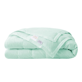The eco-friendly tencel duvet cover comforter is brushed in the invigorating hues of Mint. Bring the freshness of nature to your room with this cooling down blanket in Mint.