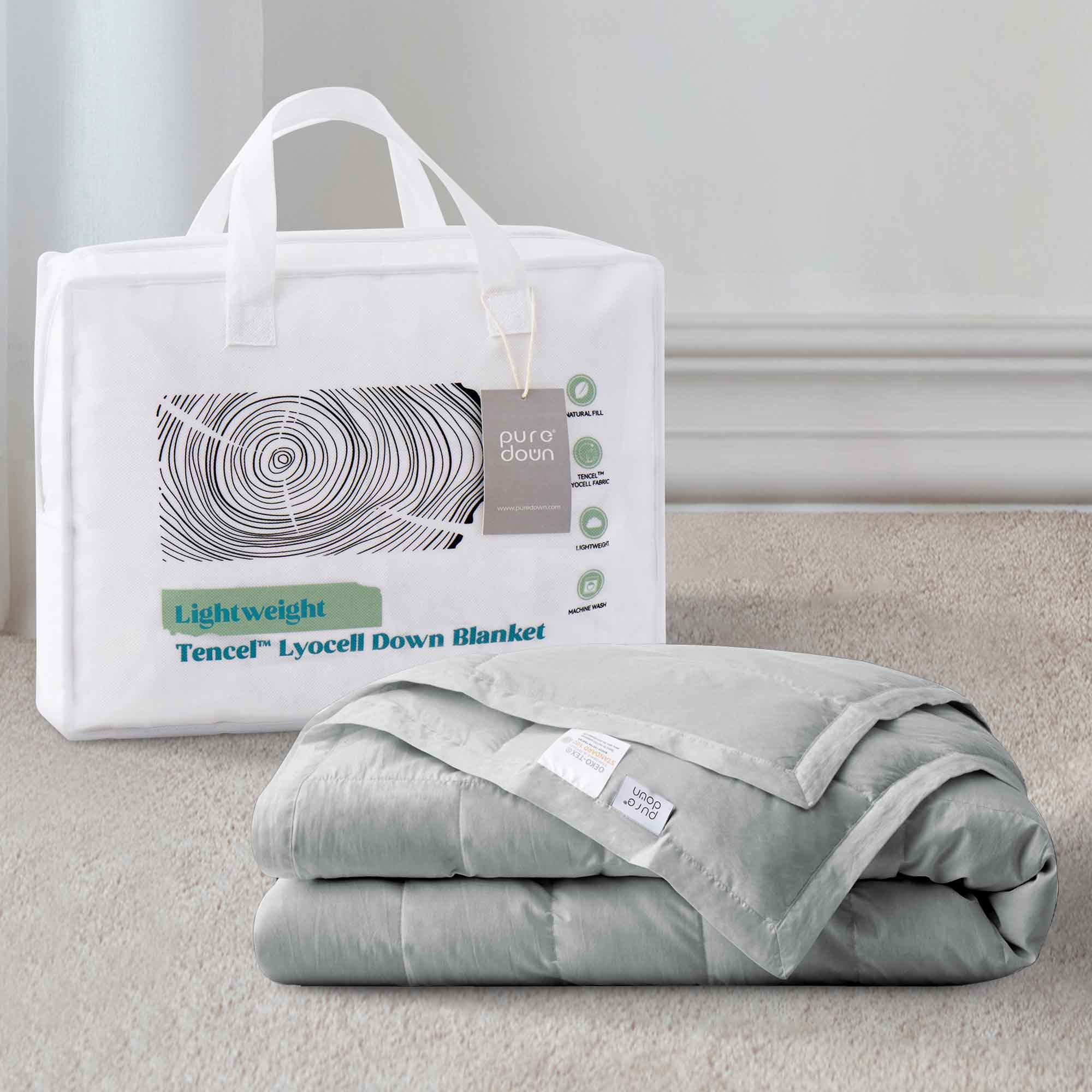 The silky touch comforter is enveloped in the bold shades of Dark Gray. Evoke the feelings of sophistication and strength in your bedroom with this comforter blanket in Dark Gray.