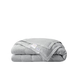 The silky touch comforter is enveloped in the bold shades of Dark Gray. Evoke the feelings of sophistication and strength in your bedroom with this comforter blanket in Dark Gray.