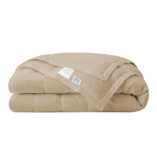 The feather blanket is available in the exotic shade of Ginger Root. Achieve a breathable sleep experience every night with this down blanket in Ginger Root.
