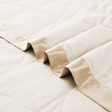 Soft Down Oversized Blanket with Satin Trim for Bed 100% Cotton