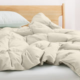 The feather goose down comforters are covered in the subtle touch of cream hues. Bring lavish comfort to your personal space with these feather goose down comforters.