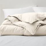 The feather goose down comforters are covered in the subtle touch of cream hues. Bring lavish comfort to your personal space with these feather goose down comforters.