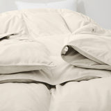The feather goose down comforters are covered in the subtle touch of cream hues. Bring lavish comfort to your personal space with these feather goose down comforters.