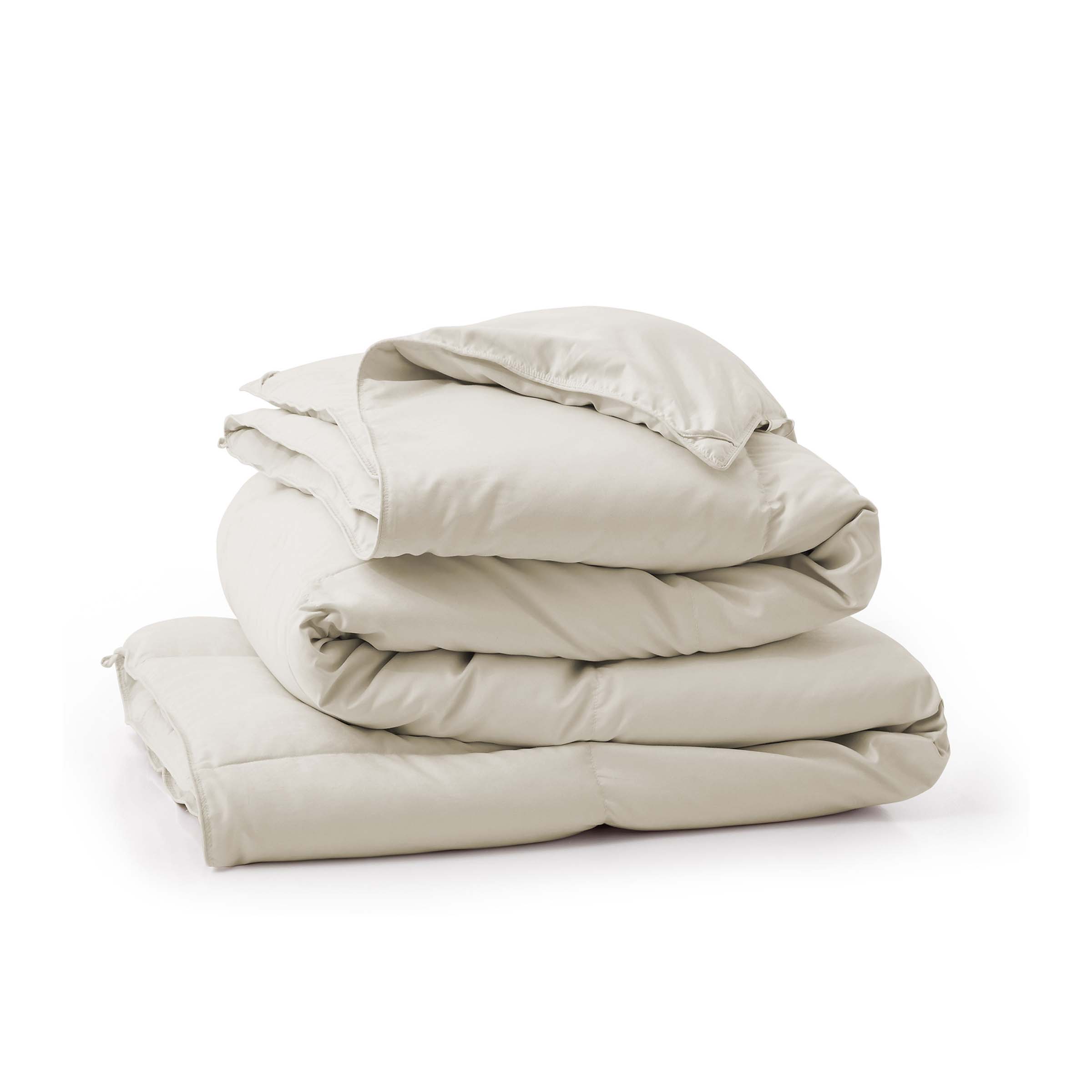 Goose Feather and Down Comforter Queen All-Season Khaki