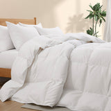 All Season White Goose Feather Fiber & Down Duvet Comforter