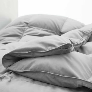 White Goose Feather Fiber and Down Comforter