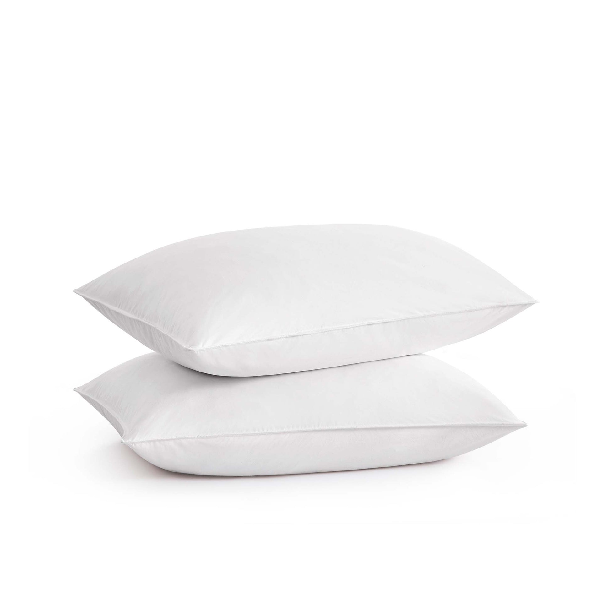 White Goose Feather Pillows for Side and Back Sleepers